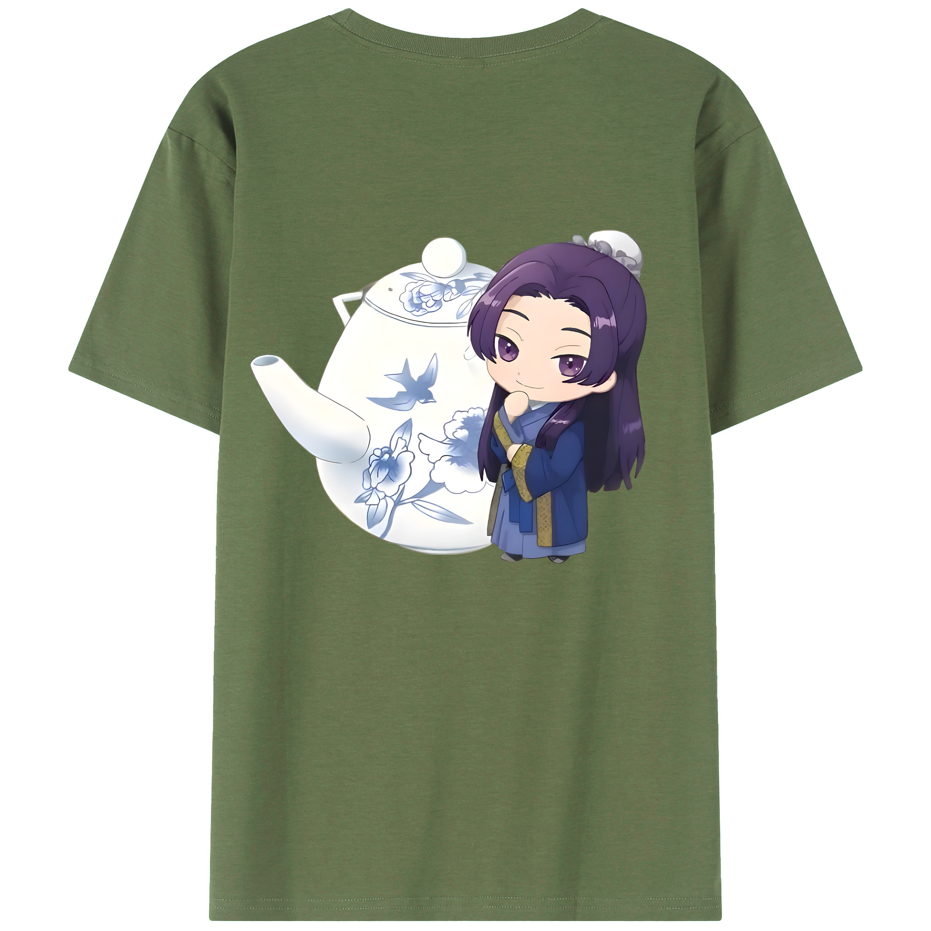 （画像用） 薬屋のひとりごと The Apothecary Diaries 綿100％ メンズ半袖Tシャツ（バックプリント） 通気性